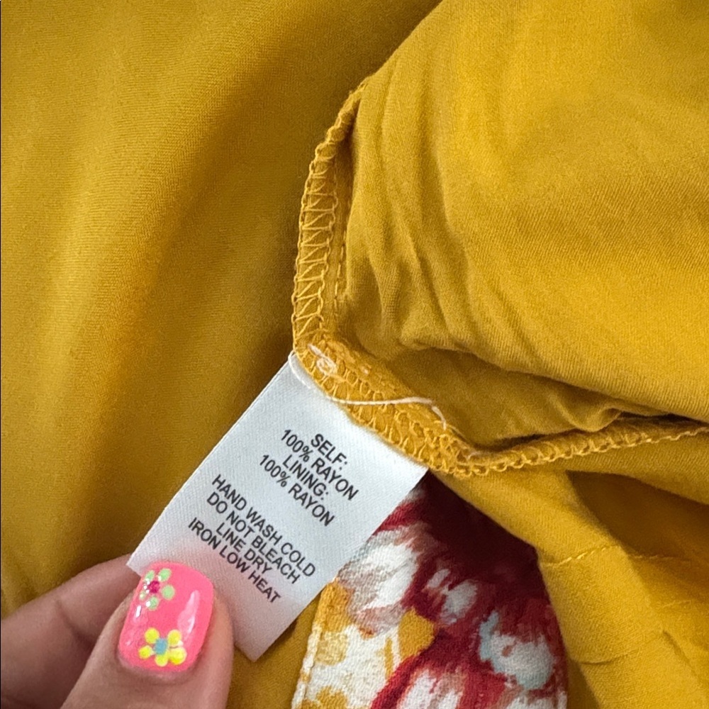 NWT Lulus Garden's Glory Mustard Yellow Floral Print Culotte Jumpsuit - Picture 16 of 16
